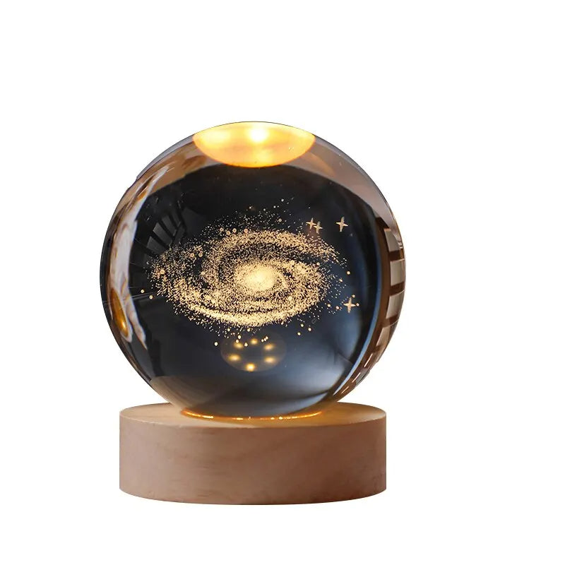 LED Night Light Milky Way Galaxy Solar System Crystal Ball - Trendy Finds