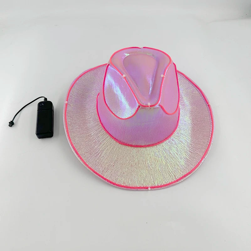 Nightlife Fashion : Glowing Neon Cowboy Hat - Trendy Finds