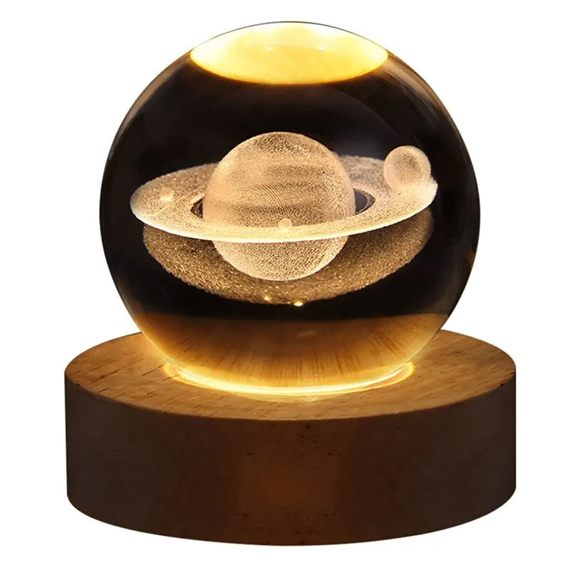 LED Night Light Milky Way Galaxy Solar System Crystal Ball - Trendy Finds