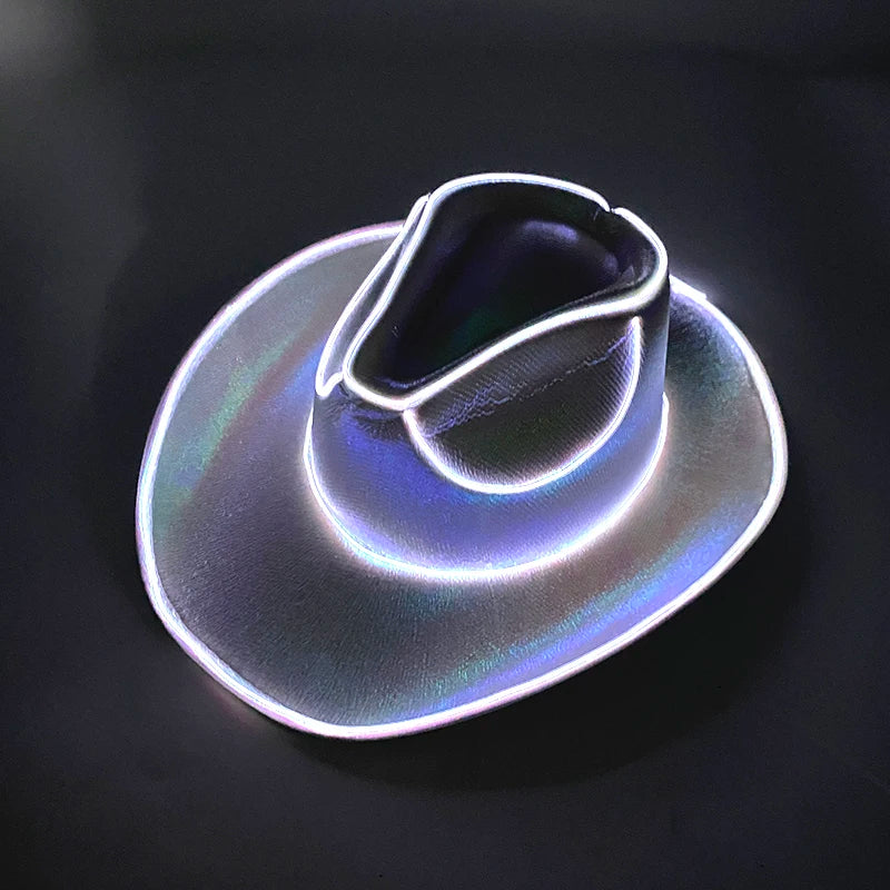 Nightlife Fashion : Glowing Neon Cowboy Hat - Trendy Finds