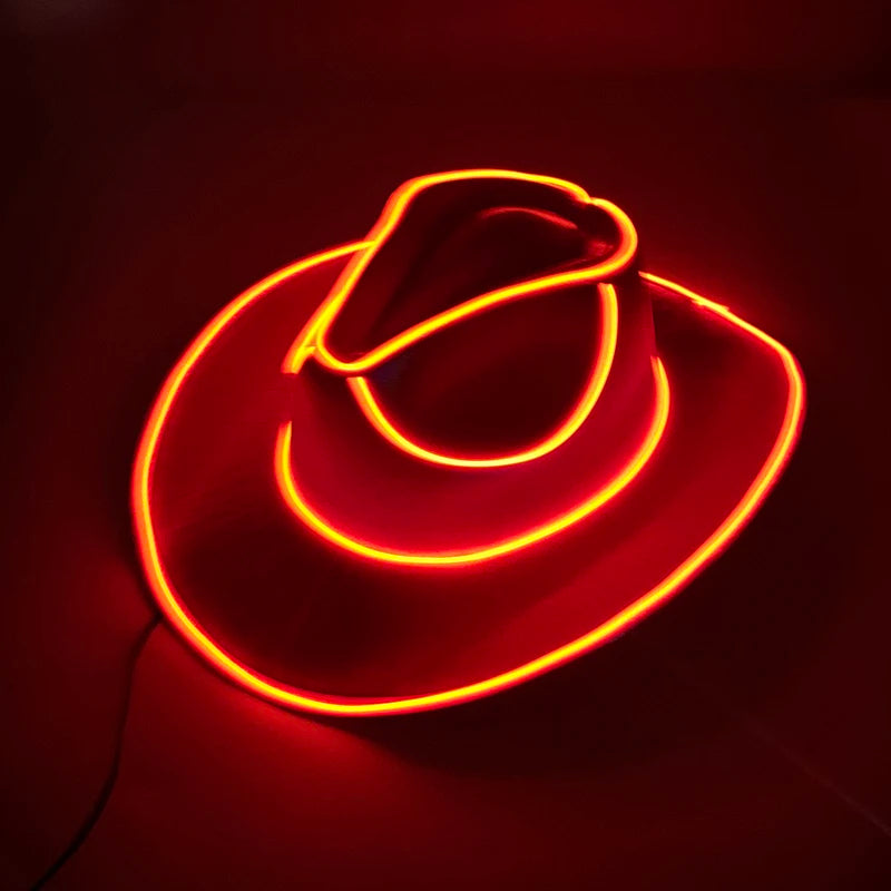 Nightlife Fashion : Glowing Neon Cowboy Hat - Trendy Finds