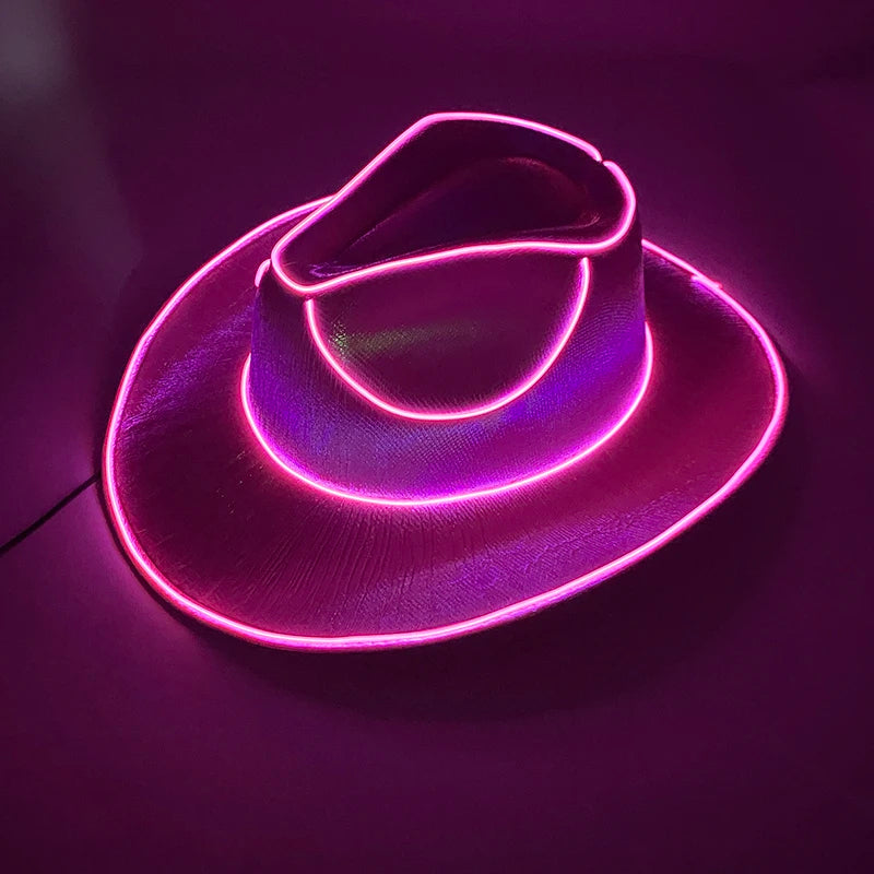 Nightlife Fashion : Glowing Neon Cowboy Hat - Trendy Finds