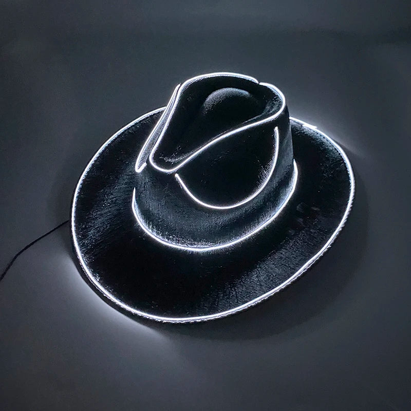 Nightlife Fashion : Glowing Neon Cowboy Hat - Trendy Finds