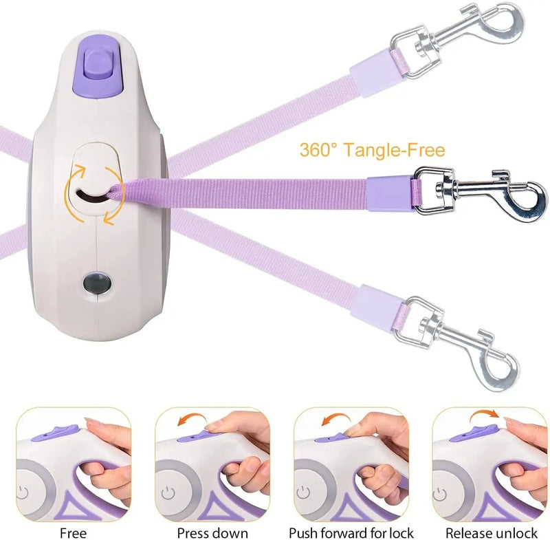 Automatic Retractable Luminous Dog Walking Rope - Trendy Finds