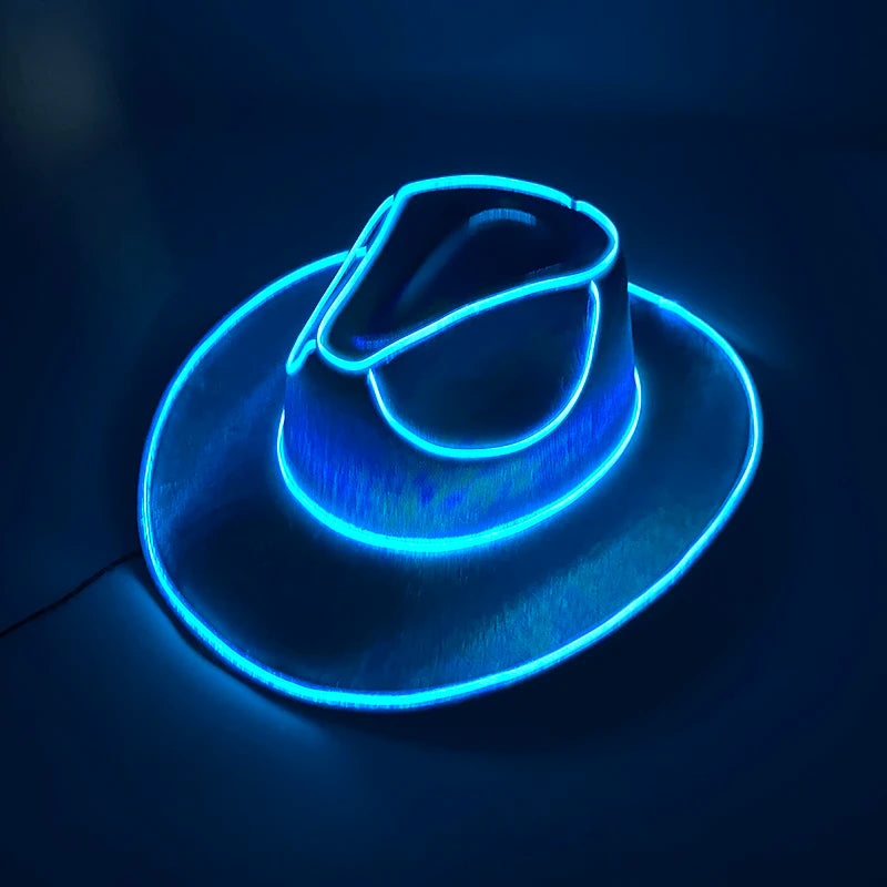 Nightlife Fashion : Glowing Neon Cowboy Hat - Trendy Finds