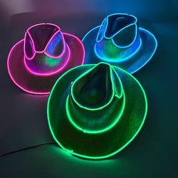 Nightlife Fashion : Glowing Neon Cowboy Hat - Trendy Finds