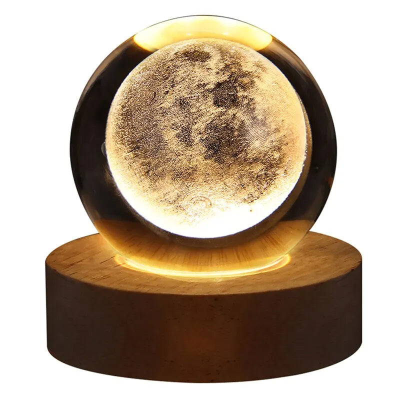 LED Night Light Milky Way Galaxy Solar System Crystal Ball - Trendy Finds