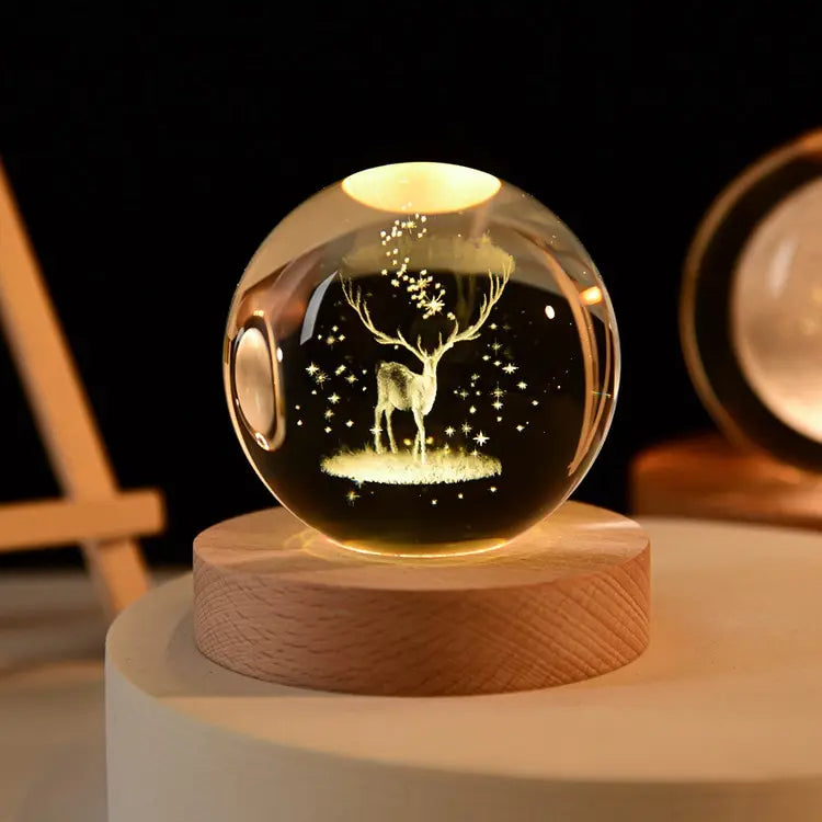 LED Night Light Milky Way Galaxy Solar System Crystal Ball - Trendy Finds